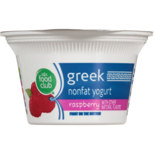 Food Club Greek Nonfat Raspberry Yogurt 5.3 oz