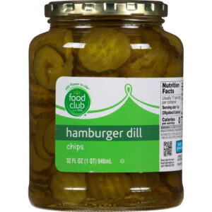 Food Club Hamburger Dill Chips Pickles 32 fl oz