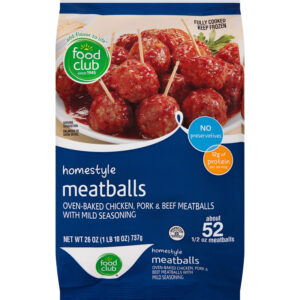Food Club Homestyle Meatballs 26 oz