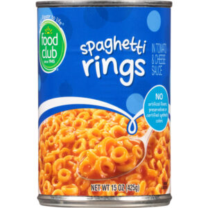 Food Club In Tomato & Cheese Sauce Spaghetti Rings 15 oz