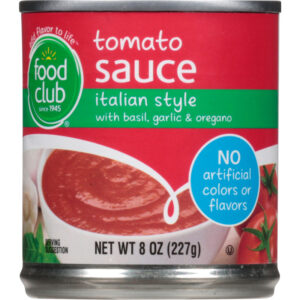 Food Club Italian Style Tomato Sauce 8 oz