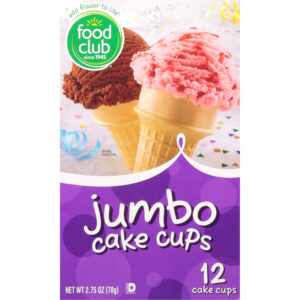 Food Club Jumbo Cake Cups 12 ea