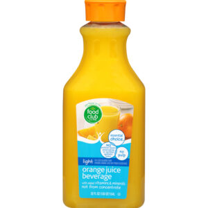 Food Club Light Orange Juice Beverage 52 oz