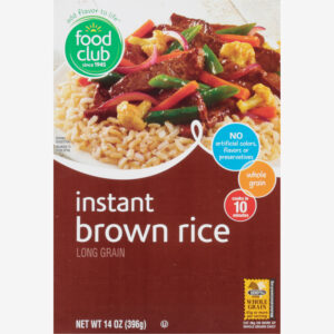 Food Club Long Grain Instant Brown Rice 14 oz