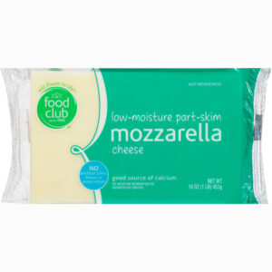 Food Club Low-Moisture  Part-Skim Mozzarella Cheese 16 oz