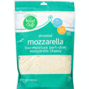 Food Club Low-Moisture Part-Skim Mozzarella Shredded Cheese 16 oz