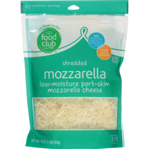 Food Club Low-Moisture Part-Skim Mozzarella Shredded Cheese 16 oz