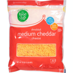 Food Club Medium Cheddar Shredded Cheese 32 oz