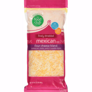 Food Club Mexican Style Four Cheese Blend Finely Shredded Cheese 32 oz