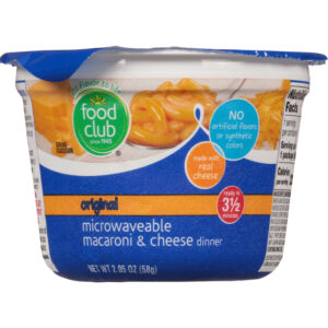 Food Club Microwaveable Original Macaroni & Cheese Dinner 2.05 oz