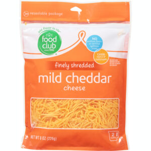 Food Club Mild Cheddar Finely Shredded Cheese 8 oz