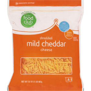Food Club Mild Cheddar Shredded Cheese 32 oz