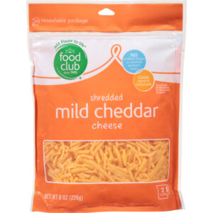Food Club Mild Cheddar Shredded Cheese 8 oz