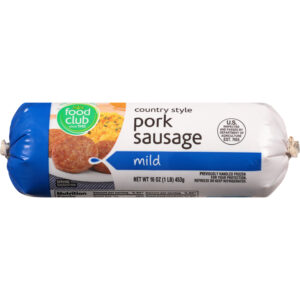 Food Club Mild Country Style Pork Sausage 16 oz