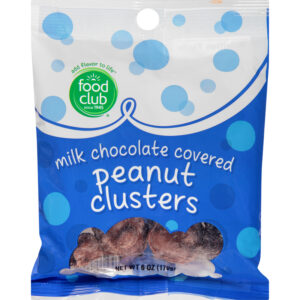 Food Club Milk Chocolate Covered Peanut Clusters 6 oz