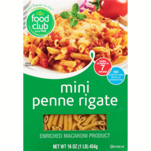 Food Club Mini Penne Rigate 16 oz