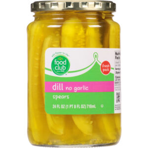 Food Club No Garlic Spears Dill Pickles 24 fl oz