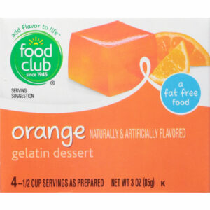 Food Club Orange Gelatin Dessert 3 oz