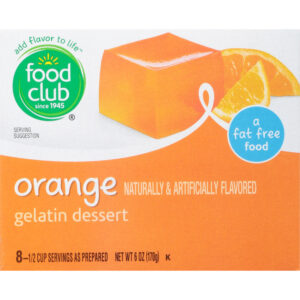 Food Club Orange Gelatin Dessert 6 oz