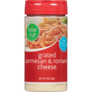 Food Club Parmesan & Romano Grated Cheese 8 oz
