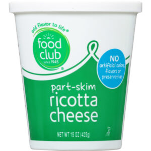 Food Club Part-Skim Ricotta Cheese 15 oz