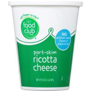 Food Club Part-Skim Ricotta Cheese 32 oz