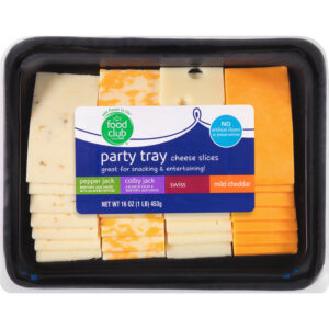 Food Club Party Tray Cheese Slices 16 oz