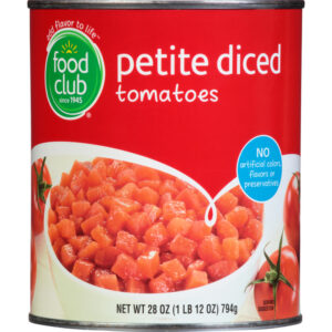 Food Club Petite Diced Tomatoes 28 oz