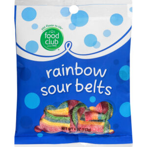 Food Club Rainbow Sour Belts 4 oz