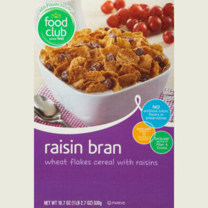 Food Club Raisin Bran Cereal 18.7 oz