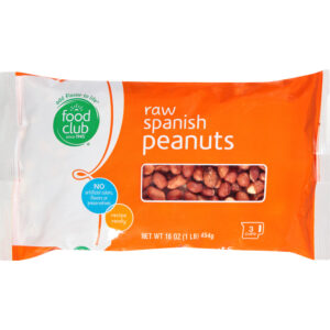 Food Club Raw Spanish Peanuts 16 oz Bag