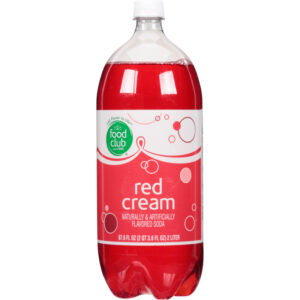 Food Club Red Cream Soda 67.6 fl oz Bottle
