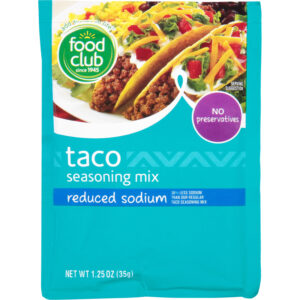 Food Club Reduced Sodium Taco Seasoning Mix 1.25 oz