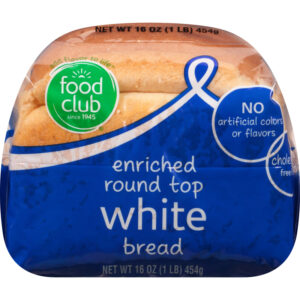 Food Club Round Top Enriched White Bread 16 oz