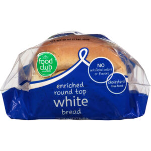 Food Club Round Top Enriched White Bread 16 oz