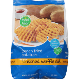 Food Club Seasoned Waffle Cut French Fried Potatoes 24 oz