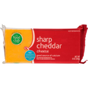 Food Club Sharp Cheddar Cheese 8 oz