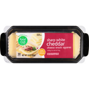 Food Club Sharp White Cheddar Cheese Snack Squares 30 ea