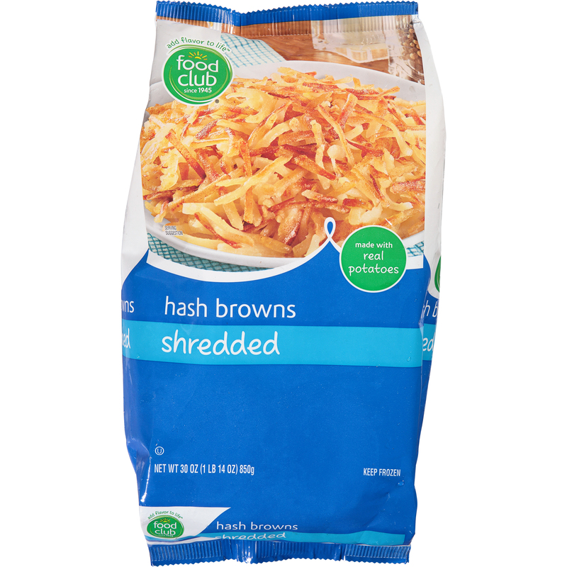 Food Club Shredded Hash Browns 30 Oz, Potatoes