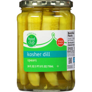 Food Club Spears Kosher Dill Pickles 24 oz