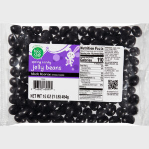 Food Club Spring Candy Black Licorice Jelly Beans 16 oz