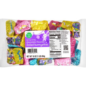 Food Club Spring Candy Chocolate Flavored Foiled Bunnyettes 16 oz
