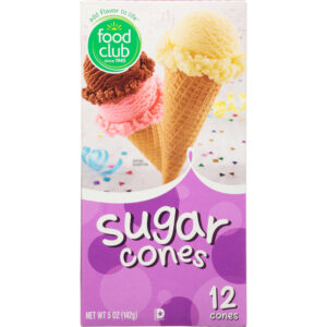Food Club Sugar Cones 12 ea