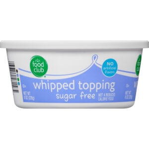 Food Club Sugar Free Whipped Topping 8 oz CupTub