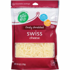 Food Club Swiss Finely Shredded Cheese 6 oz