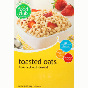 Food Club Toasted Oats Cereal 12 oz