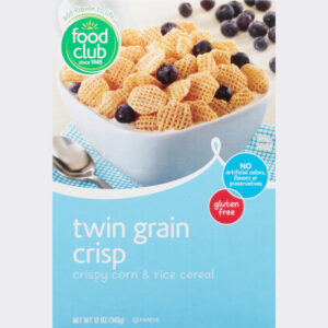 Food Club Twin Grain Crisp Cereal 12 oz