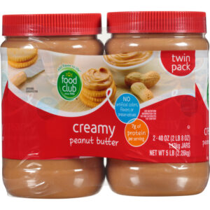 Food Club Twin Pack Creamy Peanut Butter 2 ea