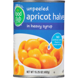 Food Club Unpeeled Apricot Halves in Heavy Syrup 15.25 oz