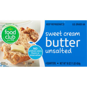 Food Club Unsalted Sweet Cream Butter 16 oz